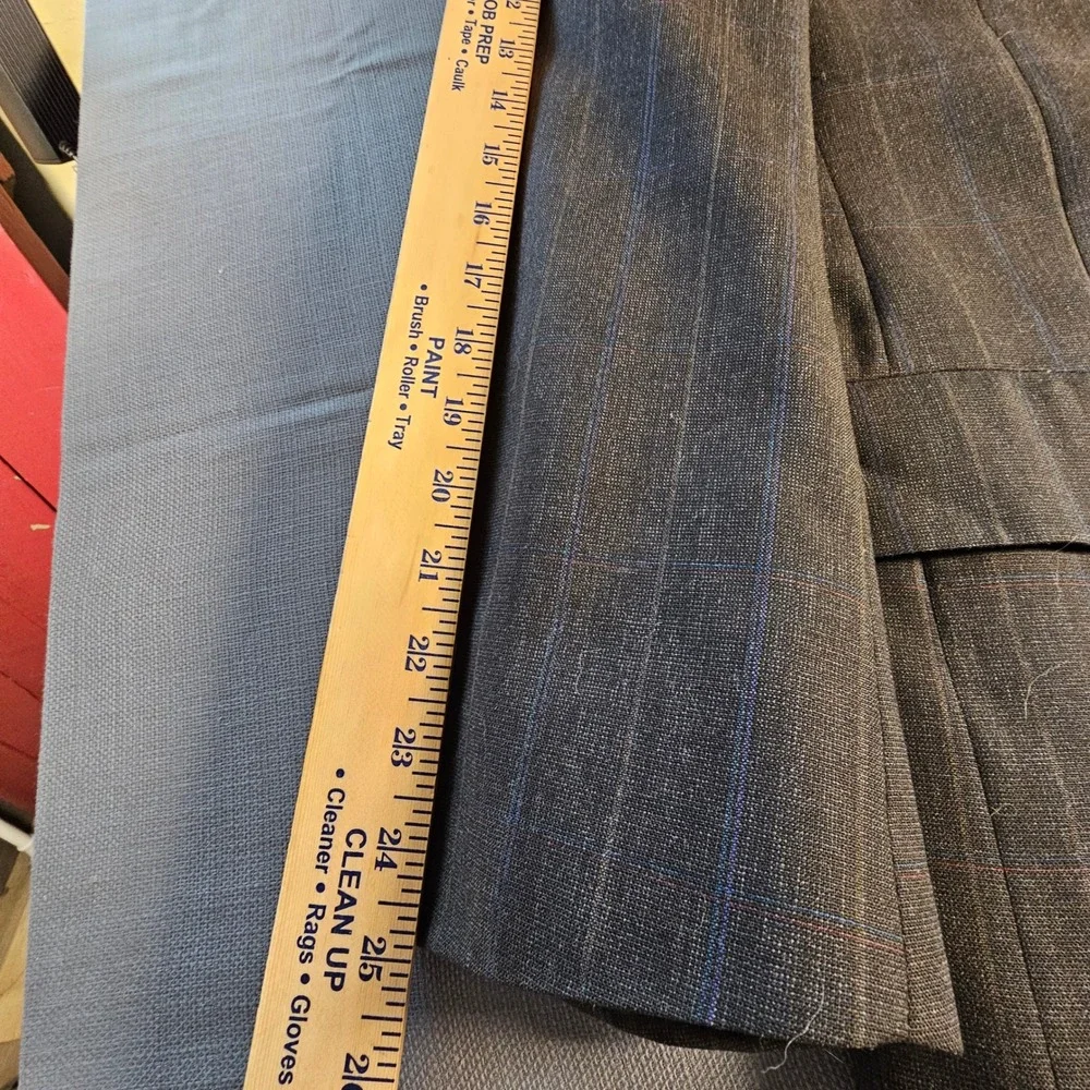 Hart‎ Schaffner Marx Mens Blazer Brown Windowpane Sport Coat 2 Button VTG